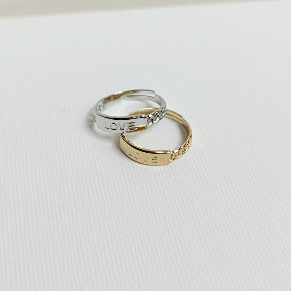 Anillo Esclava Love Plateado STROGET